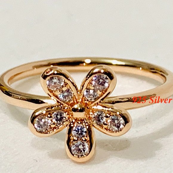 Pandora Rose Gold Dazzling Daisy Ring Clear CZ 180932CZ - Picture 1 of 7